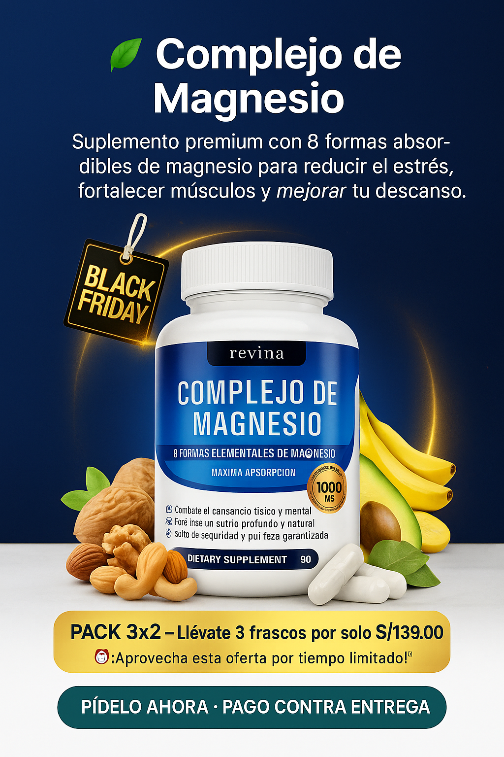 Súper Oferta 3x2 Magnesium Complex – Energía, Descanso y Salud Cardiovascular