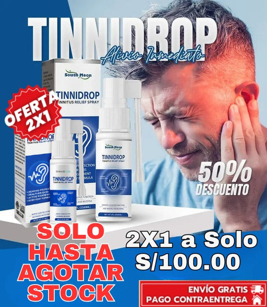 Oferta 2 x 1 TinniCare Spray Alivio del Tinnitus para el Zumbido en los Oídos